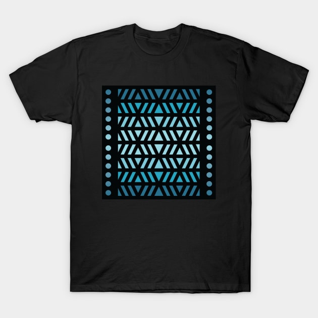 “Dimensional Fields” - V.3 Blue - (Geometric Art) (Dimensions) - Doc Labs T-Shirt by Doc Labs